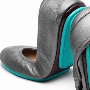 Tieks pewter flats